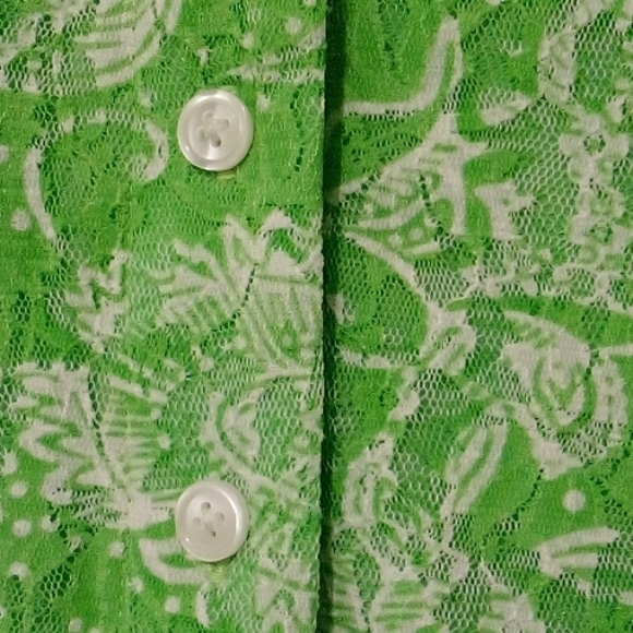 INC green button down shirt - Picture 5 of 6